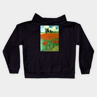 STYLISH POPPY FIELD VAN GOGH STYLE Kids Hoodie